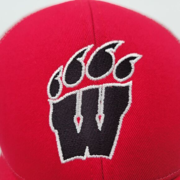 Wisconsin Badgers Embroidered Hat Cap Red OS - Picture 2 of 9